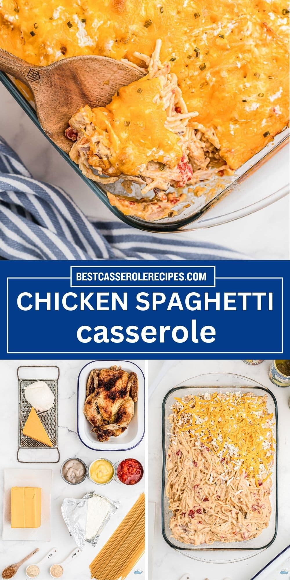 pinterest pin image for chicken spaghetti